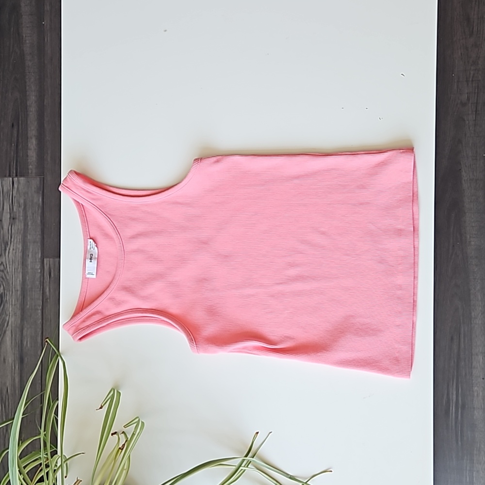 Mango Ribbed cotton-blend top in baby pink